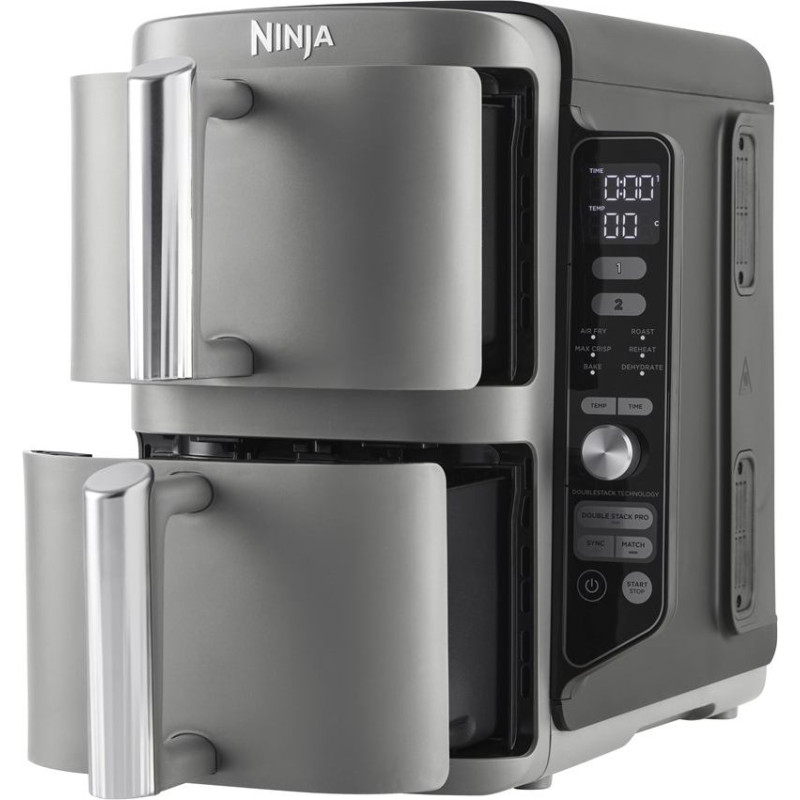 Ninja SL400EU fryer Double 9.5 L 2470 W Hot air fryer Black, Grey