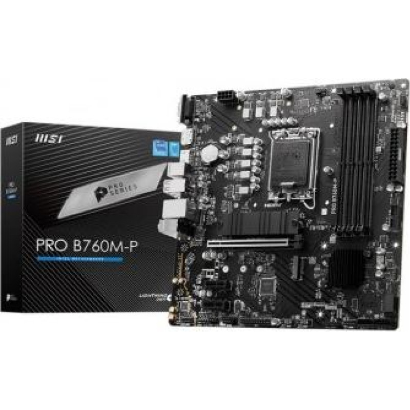 MSI PRO B760M-P s1700 4DDR5 DP/HDMI 2M.2 mATX