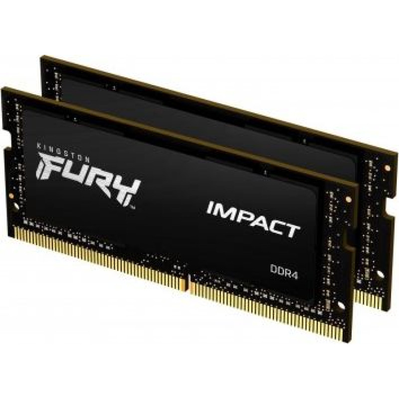 Kingston Memory DDR4 Fury Impact SODIMM 64GB(2*32GB)/3200 CL20