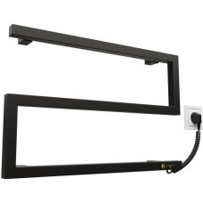 Kosser Электрический полотенцесушитель Zeta 350x550 ER, с таймером, черный (подключение справа).