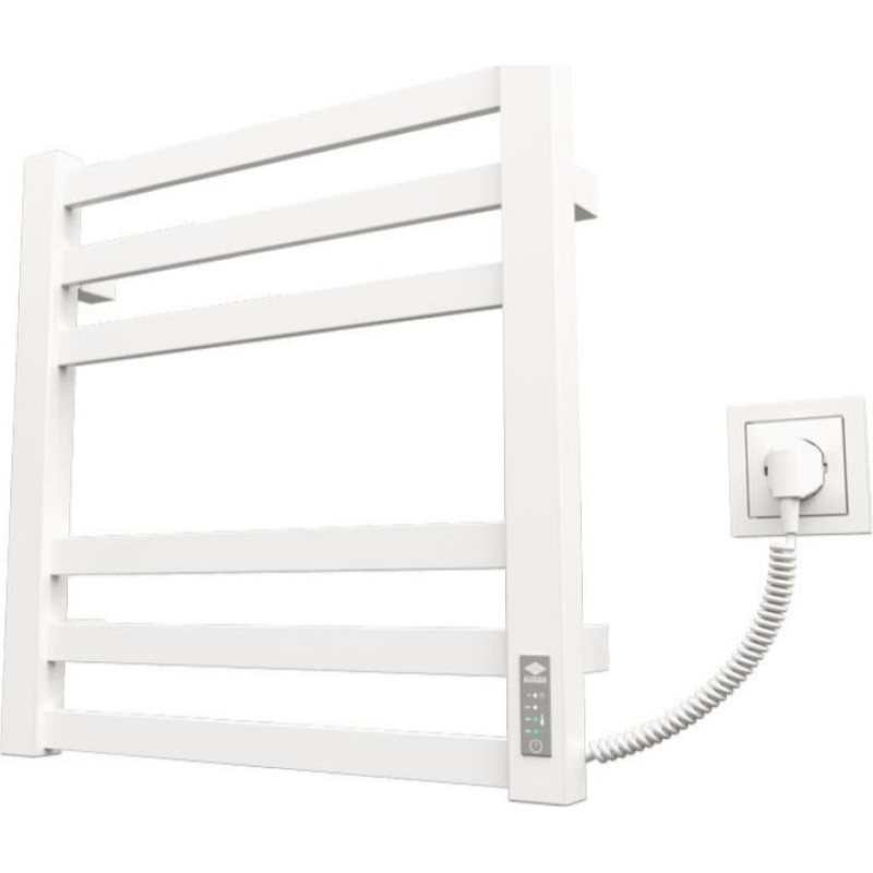 Kosser Полотенцесушитель Gerda 500x500/6 ER с таймером, белый.