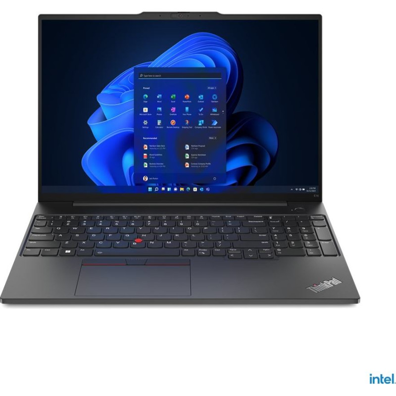 Lenovo ThinkPad E16 Gen 1 (Intel) Intel&reg; Core&trade; i5 i5-1335U Laptop 40.6 cm (16") Touchscreen WUXGA 16 GB DDR4-SDRAM 512 GB SSD Wi-Fi 6 (802.11ax) Windows 11 Pro US English Black New Repack/Repacked
