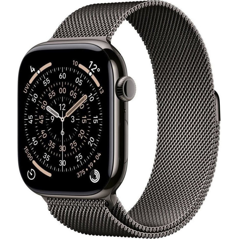 Apple Smartwatch Apple Watch 11 GPS + Cellular 46mm Slate Titanium Milanese Loop S/M Grafitowy  (MFD34MP/A)
