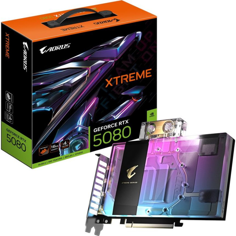 Gigabyte Karta graficzna Gigabyte AORUS GeForce RTX 5080 Xtreme Waterforce WB 16GB GDDR7 (GV-N5080AORUSX WB-16GD)