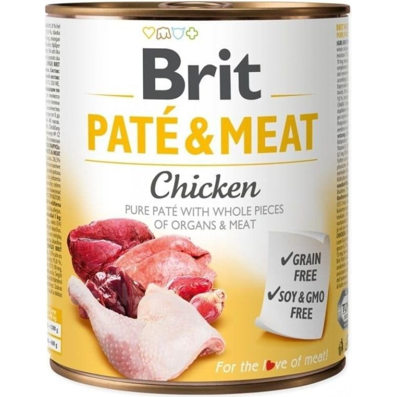 Brit Paté & Meat with chicken - wet dog food - 800g