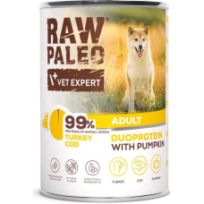 Vetexpert RAW PALEO Duoprotein Turkey & Cod Adult - wet dog food - 400g