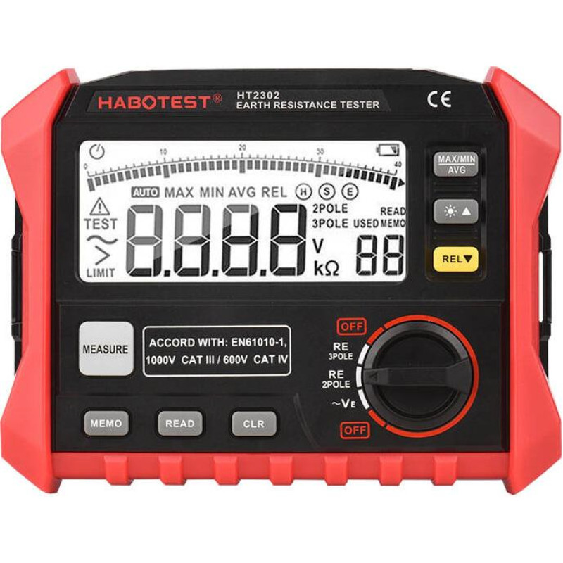 Habotest HT2302 Digital Earth Resistance Tester