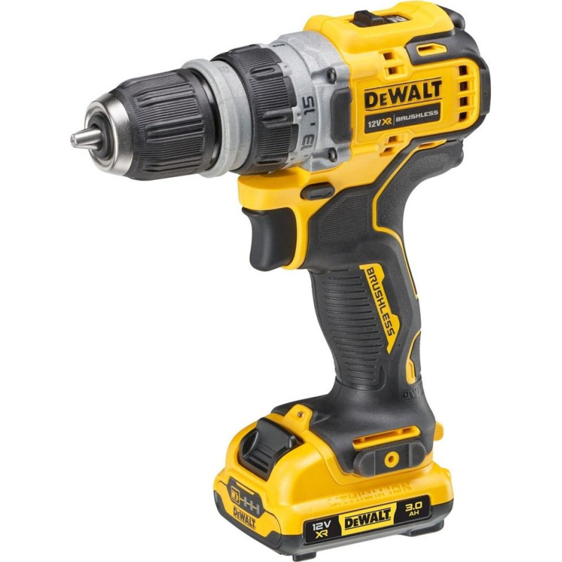Dewalt DCD703L2T-QW drill 1500 RPM Keyless 900 g Black, Yellow