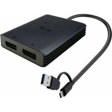 I-Tec Adapter Video USB-A/USB-C Dual 4K/60 Hz DisplayPort