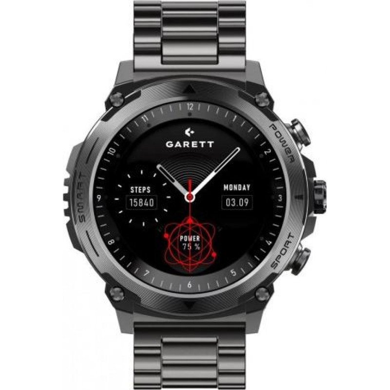 Garett Electronics SMARTWATCH GARETT ATOM BLACK STEEL