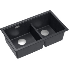 Quadron Двойная кухонная мойка LOGAN 120, HQL7645U8_BS_U, для установки под столешницей.