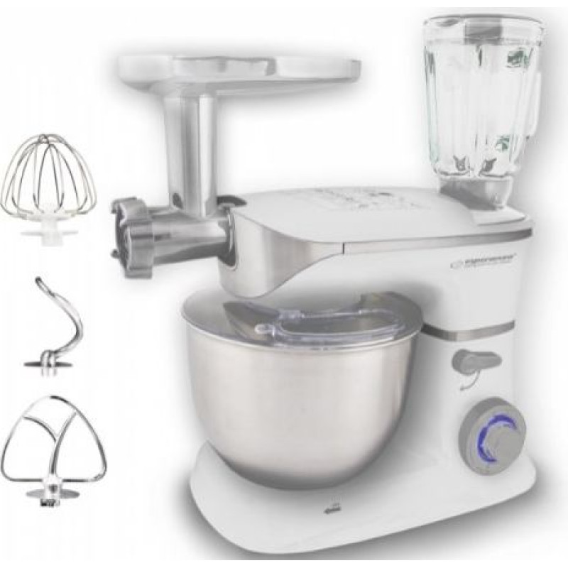 Esperanza EKM025 food processor 1000 W 5 L Stainless steel, White