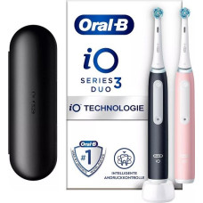 Braun Oral-B iO 3 electric toothbrush DUO BLACK & PINK set
