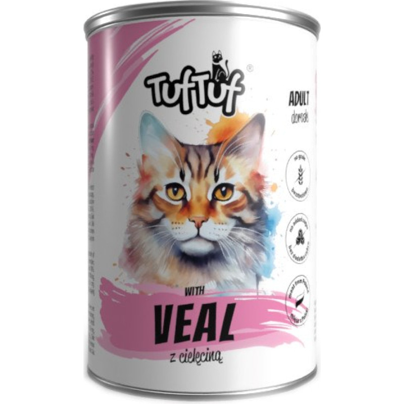 Tuftuf TUF TUF Veal Meal - wet cat food - 400g