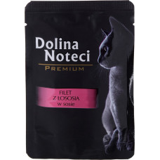 Dolina Noteci Premium salmon fillet with sauce - wet cat food - 85 g