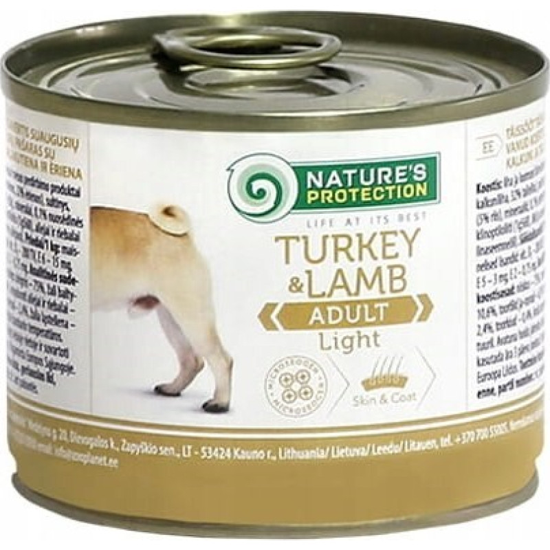 Nature's Protection Adult Light Turkey and Lamb - wet dog food - 200 g