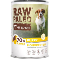 Vetexpert RAW PALEO Puppy Monoprotein Turkey - wet food for puppies - 400 g