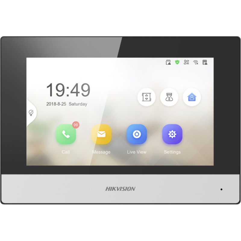 Hikvision DS-KH6320-WTE1 video door entry system 17.8 cm (7") Black, Silver