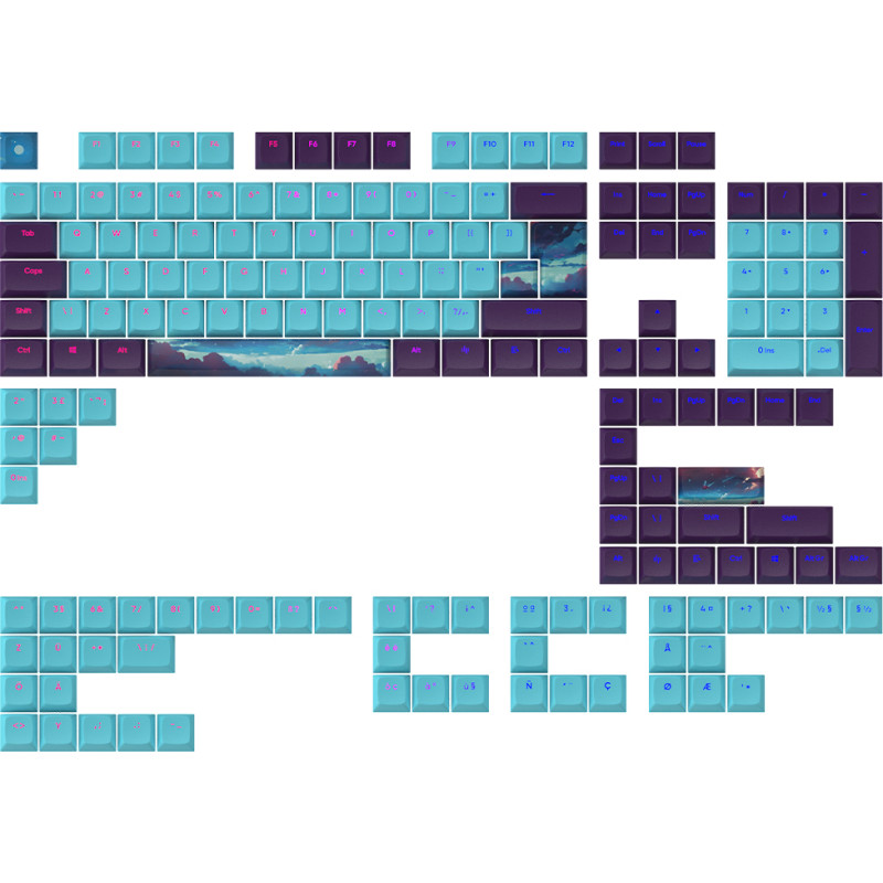 Dark Project Night Sky Keycaps UK/DE/AT/ES/IT/FI/NO/SE/DK