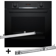 Bosch HBA514BB3 oven + BOSCH HEZ538000 single-level telescopic runners
