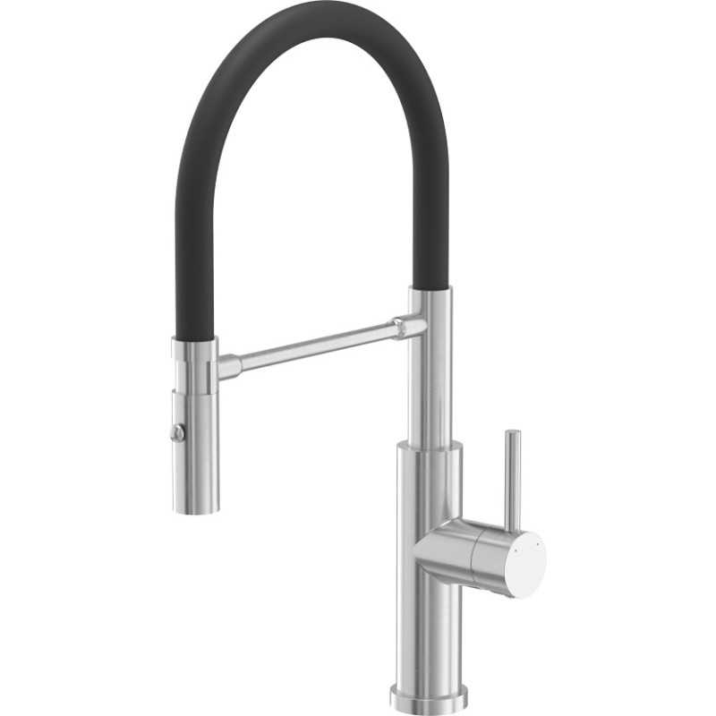 Quadron Plautuvės maišytuvas su lanksčia žarna ir dušelio funkcija Quadron ANDY, 3623523_BSBL, plienas/juoda