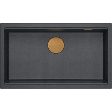 Quadron Virtuvės plautuvė Quadron Logan 110, HQD7644U8_PVDC1_I, juodas deimantas