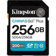 Kingston Memory card SD 256GB Canvas Go Plus 200/160 MB/s C10 U3 V30