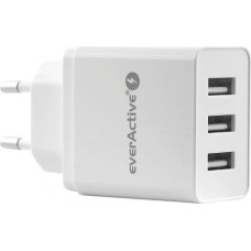 Everactive PHONE CHARGER 3X USB 3, 4A WHITE