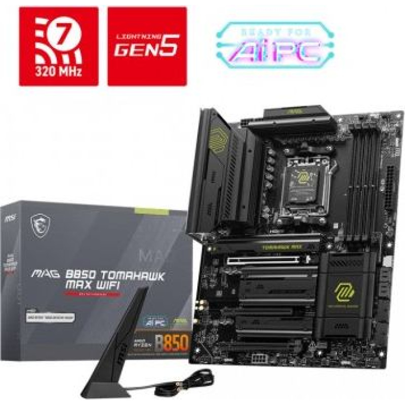 MSI Motherboard MAG B850 TOMAHAWK MAX W IFI AM5 4DDR5 ATX