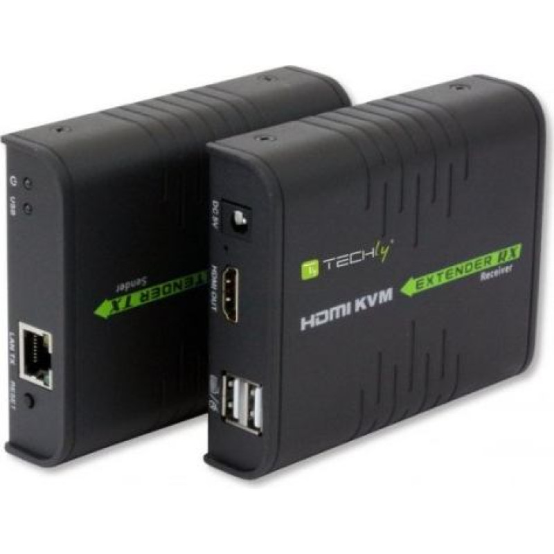 Techly Extender HDMI + USBB by Cat5/5e/6 cable 120m