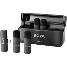 Boya Microphone Wireless BY-V4 2.4GHz with 4 transmitters and 1 receiver (Lightning) Black EU
