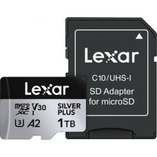 Lexar Memory card microSD 1TB C10 A2 U3 V30 205/150MB/s Silver Plus