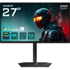 Gigabyte MO27U2 OLED 4K UHD Gaming Monitor - 3840 x 2160, 240Hz, 0.03ms, 1000 cd/m&sup2;, Display HDR True Black 400, HDMI 2.1, Displayport 1.4