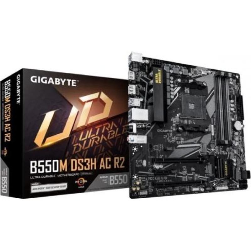 Gigabyte B550M DS3H AC R2 AM4 4DDR4 HDMI/DVI mATX