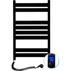 Navin Электрический полотенцесушитель Largo 500*800, сенсор, левая сторона, чёрный.