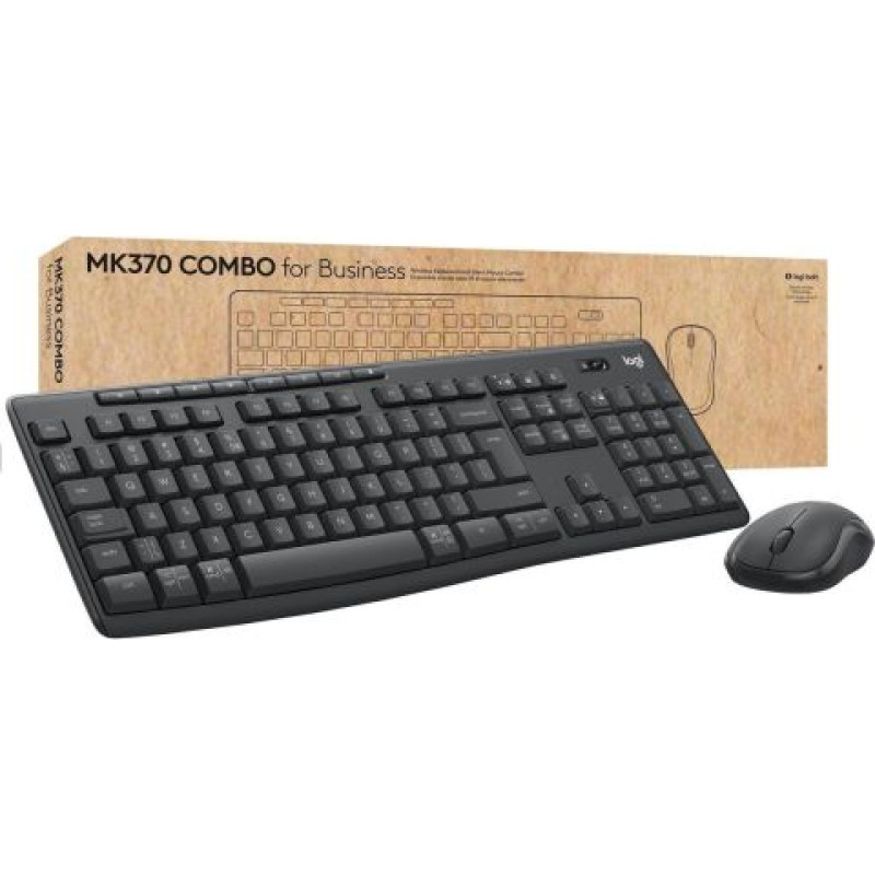 Logitech Wireless Keyboard (QWERTY) and Mouse Combo MK370 Black EU (920-012065)