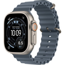 Apple Smartwatch Apple Watch Ultra 3 GPS + Cellular 49mm Natural Titanium / Ocean Band Niebieski  (MEWH4QP-A)