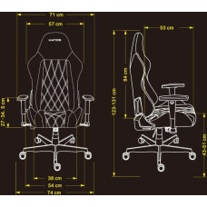 Hator Krzesło biurowe Hator HTC3016M Darkside 3M Fabric Spelu krzesło HTC3016M (8721325182357)