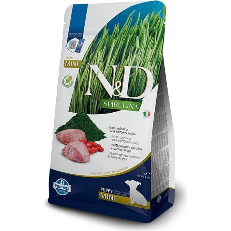 Farmina N&D Spirulina Lamb Puppy Mini - dry dog food - 2 kg
