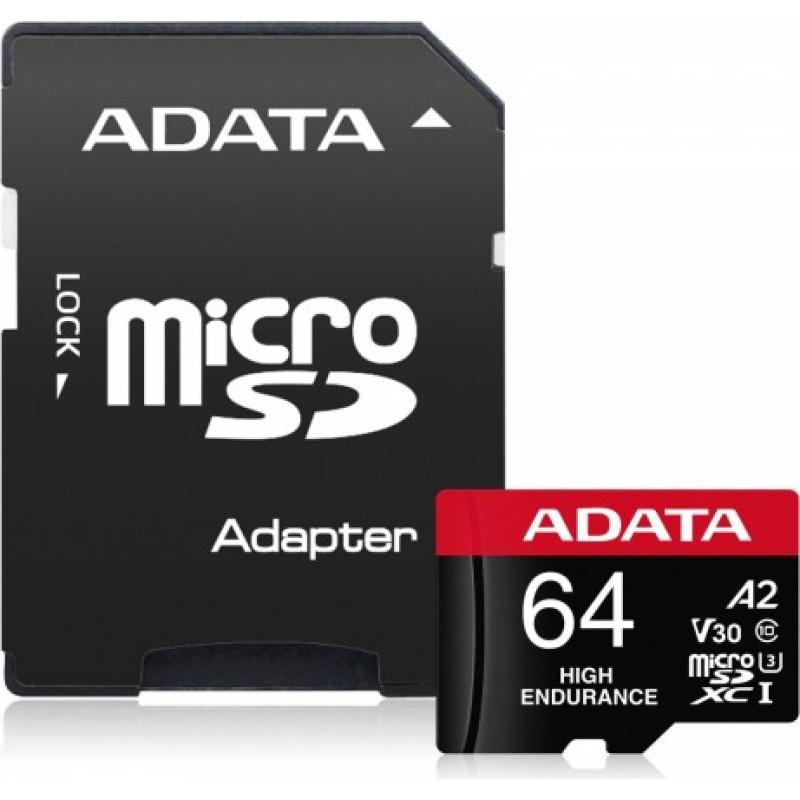 Adata mSD HighEnd 64GB UHS1 U 3 V30 A2 100/80MB/s+Ada