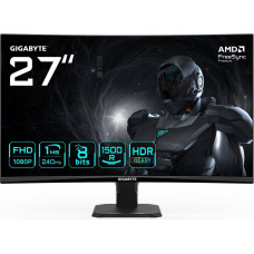 Gigabyte GS27FC2 27" FHD Curved Gaming Monitor - 1920 x 1080, 240Hz, 1, 350 cd/m&sup2;, HDR Ready, HDMI 2.0, Displayport 1.4