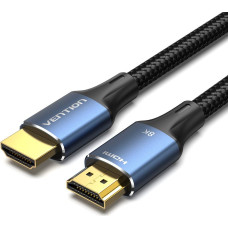 Vention Cotton Braided HDMI-A Male to Male HD Cable 8K 5M Blue Aluminum Alloy Type