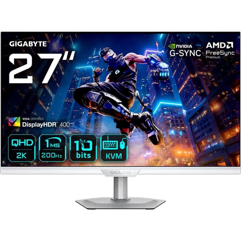 Gigabyte M27Q2 QD ICE 27&rdquo; QHD Gaming Monitor - 2560 x 1440, 200Hz, 1ms, 350 cd/m&sup2;, FreeSync Premium, Display HDR400, HDMI 2.0, Displayport 1.4