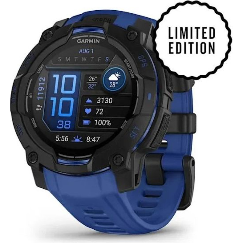 Garmin Instinct 3 3.05 cm (1.2") AMOLED 45 mm Digital 390 x 390 pixels Black GPS (satellite)
