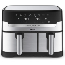 Tefal Dual Easy Fry & Grill EY905D Double 8.3 L Stand-alone 2700 W Hot air fryer Stainless steel