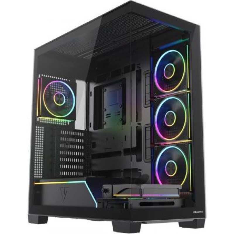 Modecom Case VOLCANO STELLAR PLUS ARGB MIDI 5F Black