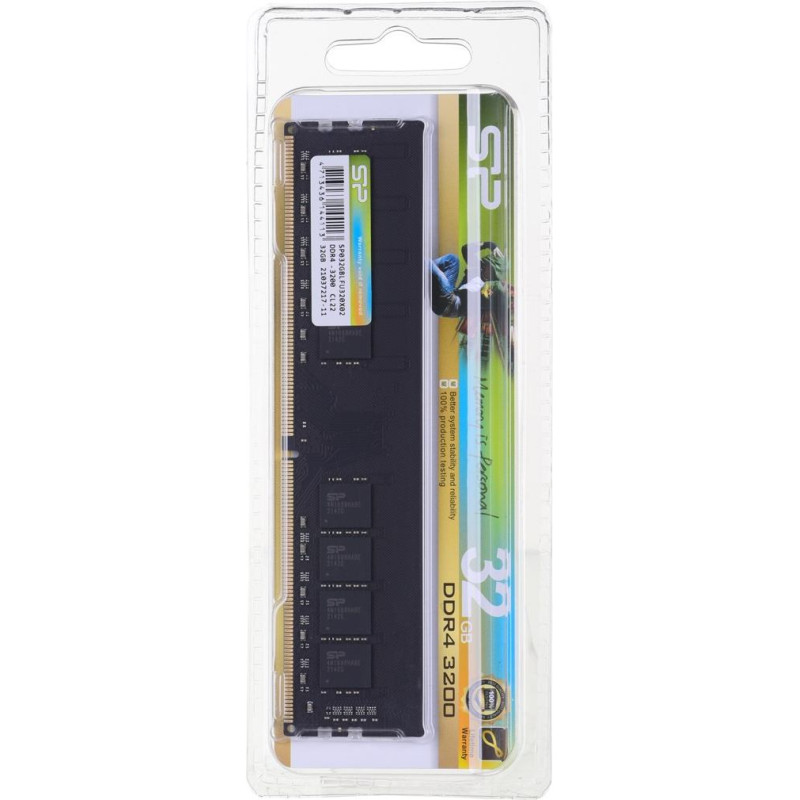 Silicon Power DDR4 UDIMM RAM memory 3200 MHz CL22 32 GB (SP032GBLFU320X02) Black