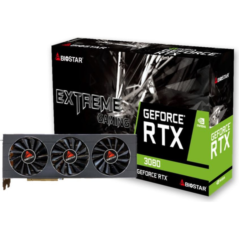 Biostar GeForce RTX 3080 10GB graphics card (VN3816RMT3)