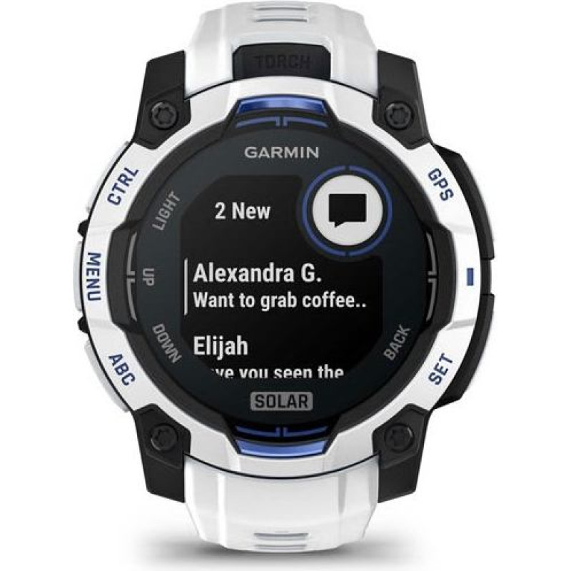Garmin Smartwatch GARMIN Instinct 3 45mm SOLAR Whitestone