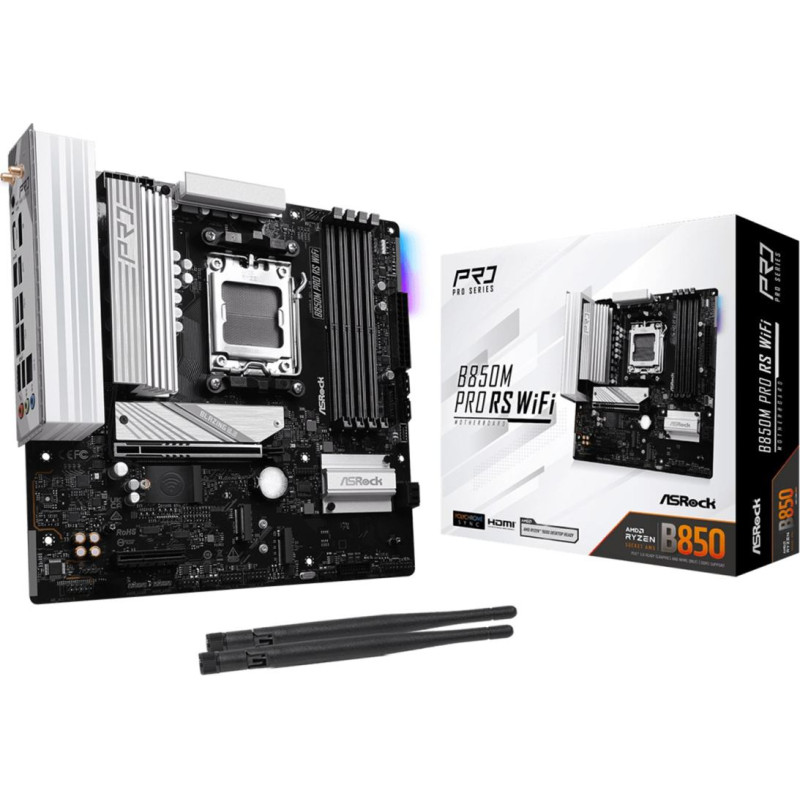 Asrock B850M Pro RS WiFi AMD B850 Socket AM5 micro ATX
